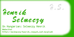 henrik selmeczy business card